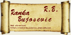 Ranka Bujošević vizit kartica